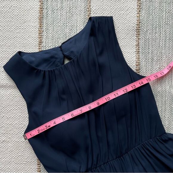 Jenny Yoo Collection Navy Blue Sleeveless Cut-Out Back Maxi Gown Women’s Size 2 - Picture 7 of 10